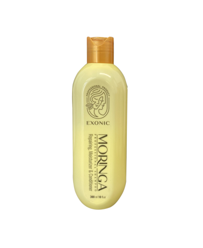 خواص شامپو روغن مورینگا EXONIC : تقویت کننده مو حاوی روغن مورینگا جلوگیری از ریزش مو پیشگیری از ایجاد موخوره لطافت، درخشندگی و حالت پذیری مو تقویت فولیکول ها و رطوبت رسانی عمقی مو کمک به حفظ چرخه طبیعی رشد مو از طریق تامین مواد مغذی مو مناسب انواع مو